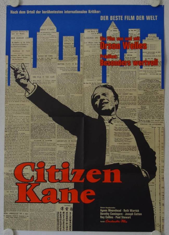 Citizen Kane originales deutsches Filmplakat